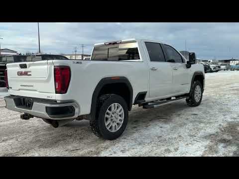 2021 GMC Sierra 3500HD 4WD Crew Cab Standard Box SLT in White for sale at Bannister Chevrolet Buick GMC Ltd Edson in Edson, AB