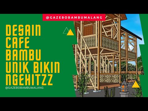 Desain Cafe bambu ukuran lahan 13x17 M