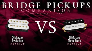 Video thumbnail for DiMarzio EVOLUTION vs TONE ZONE - Passive Bridge Guitar Pickup Comparison Tone Demo by Mike Stamper