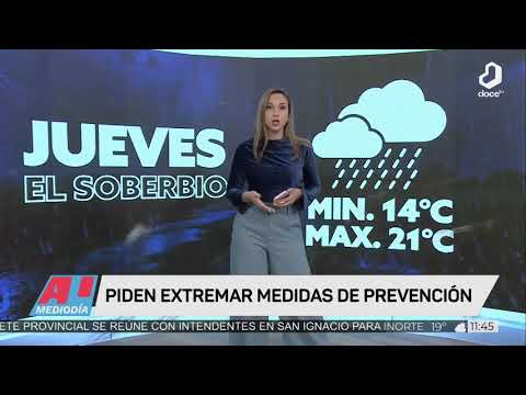 Alerta en El Soberbio por la crecida del Río Uruguay