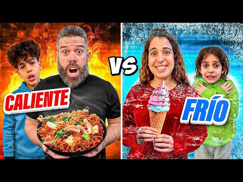Comida FRÍA vs CALIENTE por 24 HORAS|4PLUSONE