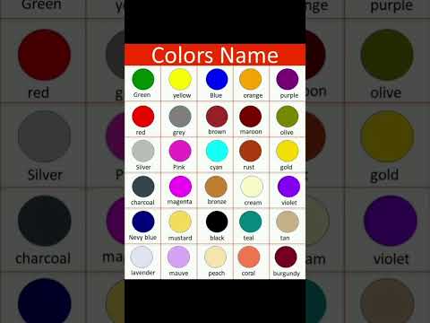 Colors Names, Types of colours #viral#shorts#color
