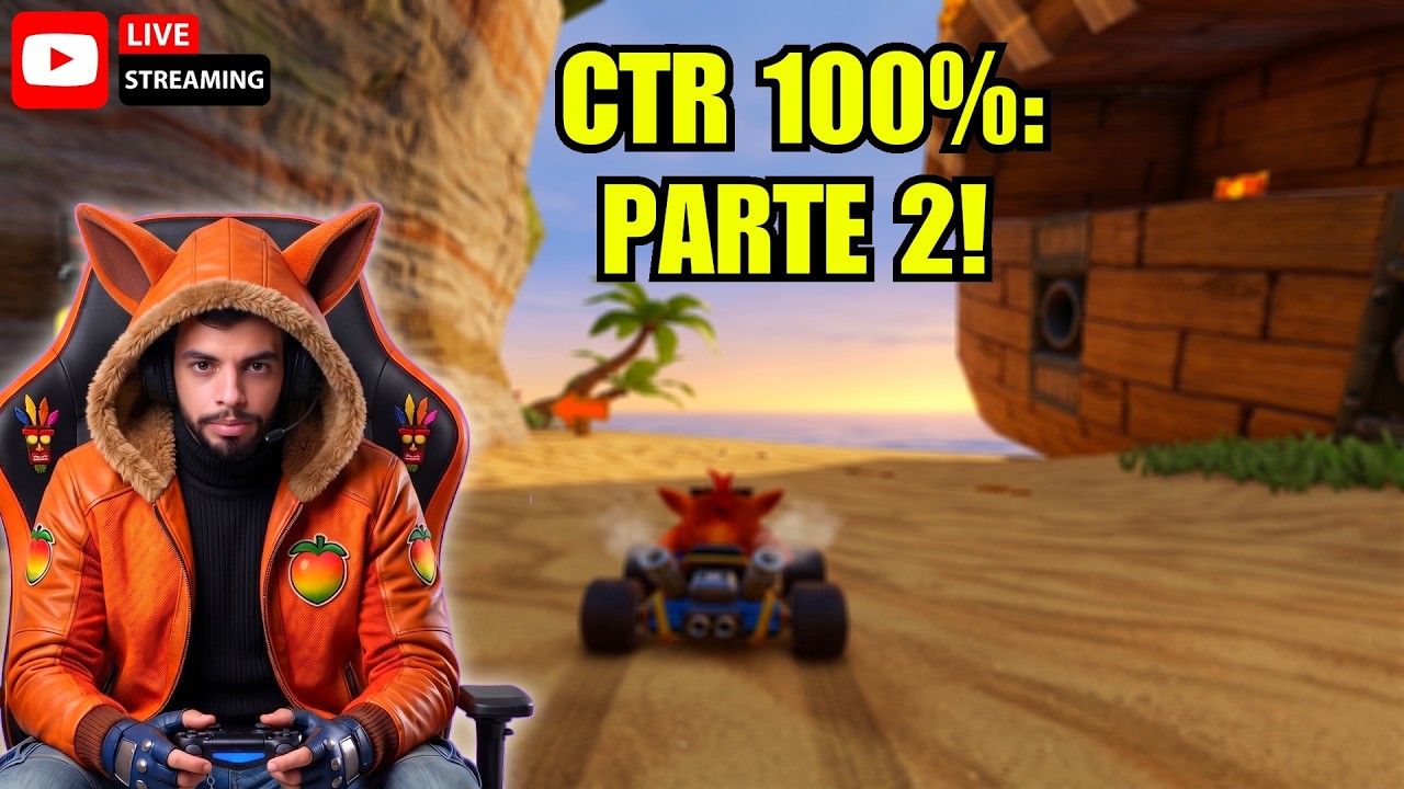 CRASH TEAM RACING: A BUSCA PELA PLATINA CONTINUA! 🏆 (PARTE 2 - AO VIVO)