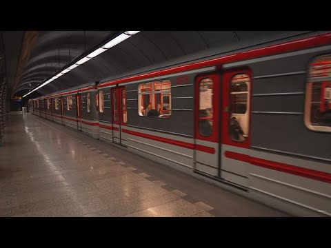 Czech Republic, Prague, Metro ride from Smíchovské nádraží to Jinonice