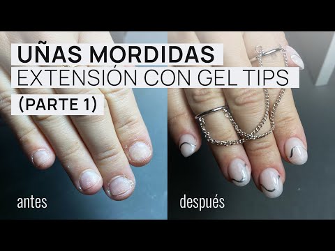 Extensión de uñas mordidas / complicadas con Gel Tips nails