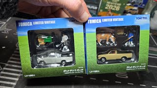 Tomica Limited vintage Datsun truck with farm figures. LV 195. Diecast Car model. 