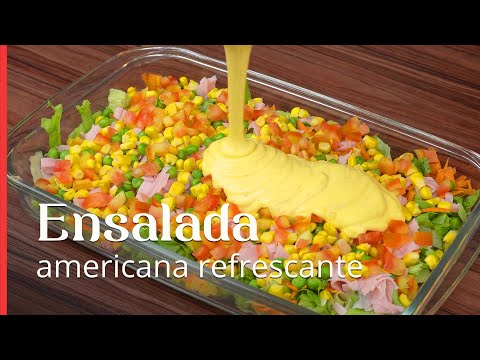 ¡Ensalada americana refrescante y muy rica!