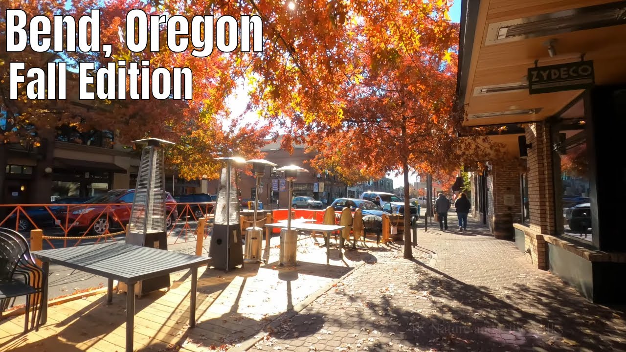 Immersive street-level walking tour through Bend, OR, United States, showcasing authentic urban landscapes, local architecture, and the vibrant atmosphere of the city's neighborhoods
