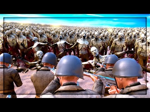 30,000 ZOMBIE HORDE vs 500 WW2 Soldiers! (Ultimate Epic Battle Simulator)