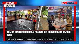 Lomba Gasing Tradisional Warnai HUT Bhayangkara ke 80 di Inhil