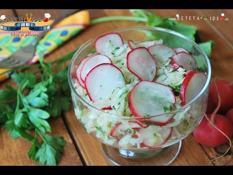 SALATA DE GULII SI RIDICHI CU SOS VINEGRETA