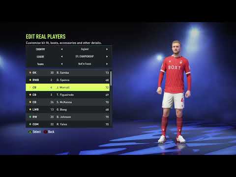 Nott'm Forest Real Player Face   FIFER Realism Mod