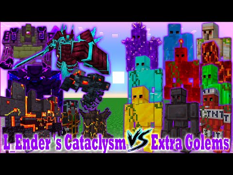 Extra Golem vs L_Ender 's Cataclysm | Minecraft Boss Battle