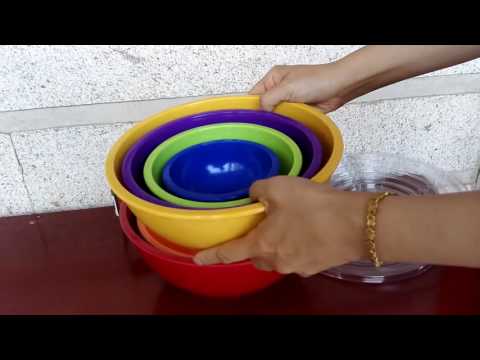Colored Melamine Plastic Mixing Kitchen Bowls