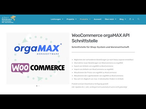 WooCommerce orgaMAX API Schnittstelle Version 3.3 - Warenwirtschaftssystem mit WordPress verbinden