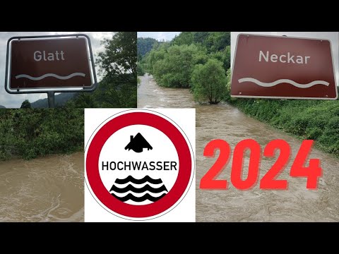 Hochwasser Gefahr am Horb am Neckar, Oberer Neckar, Glatt & Eyach, Fischingen, Mühringen, Haigerloch