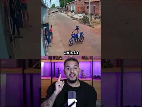 ia Sair de MOTO mas viu a POLICIA 😳 #enquadros #policia #moto