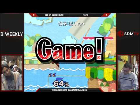 SDSU Biweekly 51 - 12YAN | SkSk (Falco) vs. Tope (Sheik) - SSBM Losers Quarters - Smash Melee