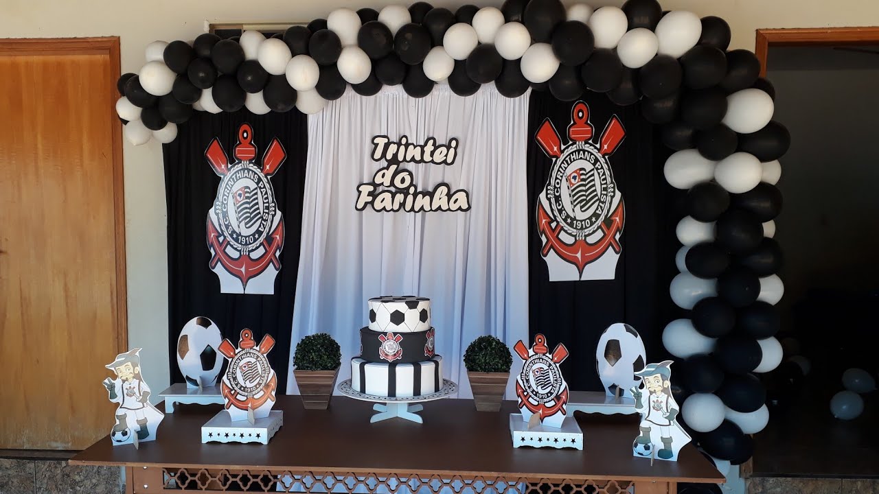 Decoração Festa Corinthians.. Mesa simples