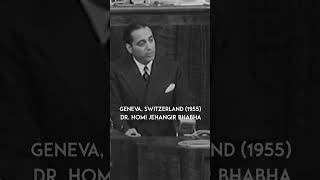 Dr Homi Jehangir Bhabha Real Video & Voice, Geneva, Switzerland, 1955