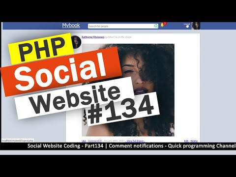 Social Website from scratch Part 8 Profile Page Top Bar | PHP | HTML | CSS | MYSQL Database
