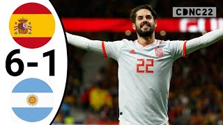 Download lagu Spain vs Argentina 6-1 All Goals & Highlights (English Commentary) 2018 Friendly mp3