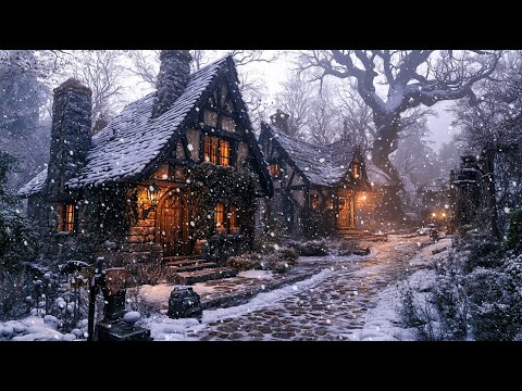 Cozy Medieval Village in Winter – Celtic Medieval Winter Ambience for Study & Deep Focus