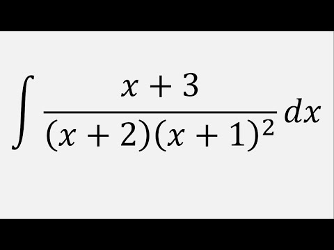 Integration by Partial Fractions: Integral of (x + 3)/((x + 2)(x + 1)^2) dx