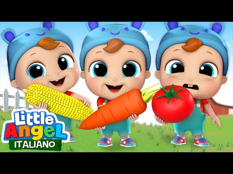 Che Buone e Sane Le Verdure 🍅🥦 Cartoni Animati con Gianni Piccino - Little Angel Italiano