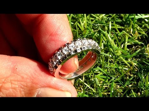 Eternity Diamond Ring 18k Solid White Gold
