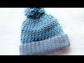 Easy Crochet Hat Or Cap For CHILDREN AND ADULTS With NEW STYLE HERRINGBONE BRIM PATTERN