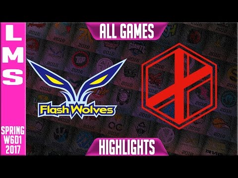 Flash Wolves vs eXtreme Gamers Highlights All Games - LMS Spring 2017 Week 6 Day 1 - FW vs XG