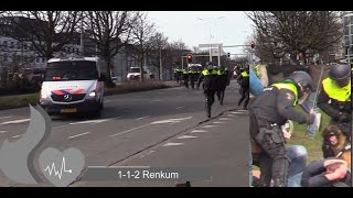 politie grijpt keihard in bij Demonstratie Malieveld Den Haag.