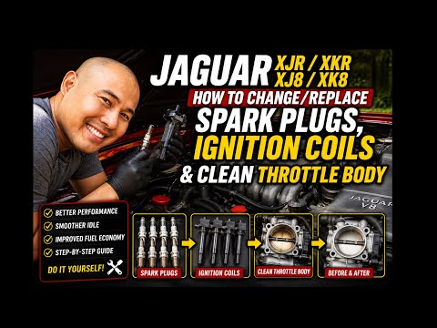 Jaguar XJR XKR XJ8 XK8 - Change/Replace Spark Plugs, Ignition Coils and Clean Throttle Body