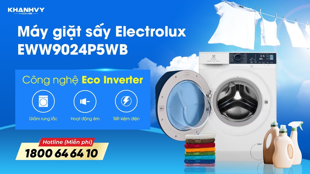 Máy giặt sấy Electrolux EWW9024P5WB 9/6kg