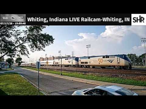 Live webcam view of Cámara ferroviaria de Whiting: nudo ferroviario