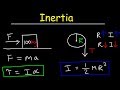 Inertia - Basic Introduction, Torque, Angular Acceleration, Newton's Second Law, Rotational Motion