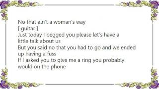Kitty Wells - That Ain't a Woman's Way Lyrics