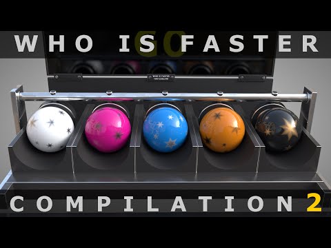 Marble Run Compilation 2 from my WHO IS FASTER Channel ❤️ C4D4U