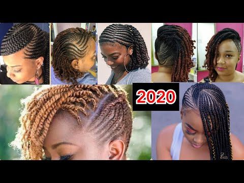 Trendy and Beautiful Side Cornrow Braids and Side Flat...