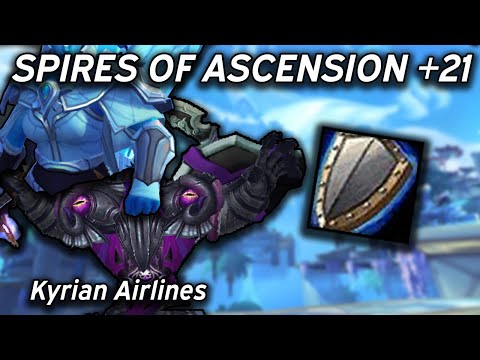 +21 Spires of Ascension Prot Warrior PoV Sanguine - Quaking - Fortified - Prideful M+ by Knoff
