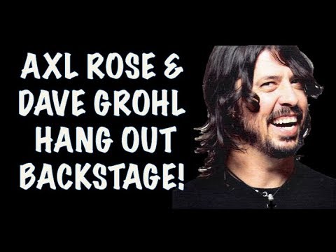 Axl Rose & Dave Grohl Talk About AC/DC Backstage and Share a Funny Story