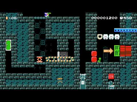 不思議な青リフト / Mysterious Blue Lift by がっちょ/Gacho 🍄 Super Mario Maker 2 😶 No Commentary　⚿a