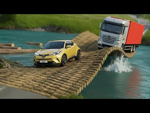 SUPER CARS vs IMPOSSIBLE LOG BRIDGE CHALLENGE IN BEAMNG DRIVE  [EP #1]