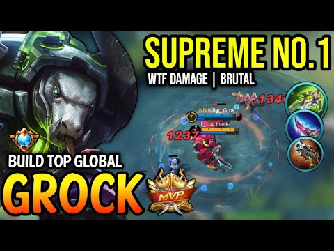 GROCK BEST BUILD 2023 | TOP GLOBAL GROCK GAMEPLAY | MOBILE LEGENDS✓