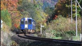 preview picture of video 'マタギの里～晩秋の秋田内陸線～Going on the Akita Inland Line in Late Autumn'