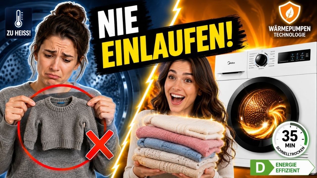 Wäschetrockner Test - Wärmepumpentrockner Erfahrungen: Midea 8kg Trockner-Check