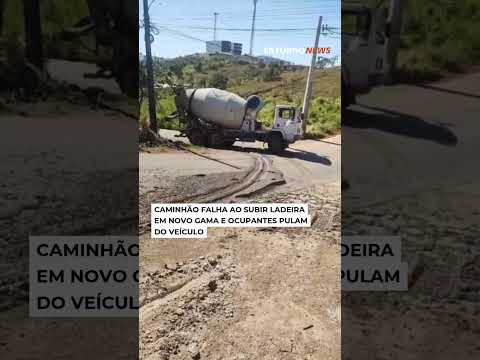 Caminhão falha em subida e desce ladeira em Novo Gama #notícias