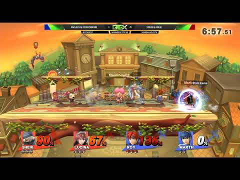 MKLeo & Komorikiri (Blue) vs. Mr. R & Mr. E (Red) | Smash 4 Doubles Top16 | GTX