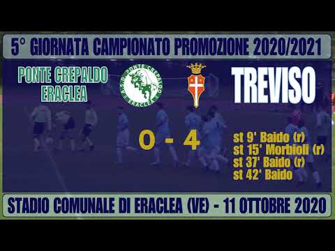 Ponte Crepaldo Eraclea-Treviso 0-4, highlights 5° giornata Promozione  2020 -2021